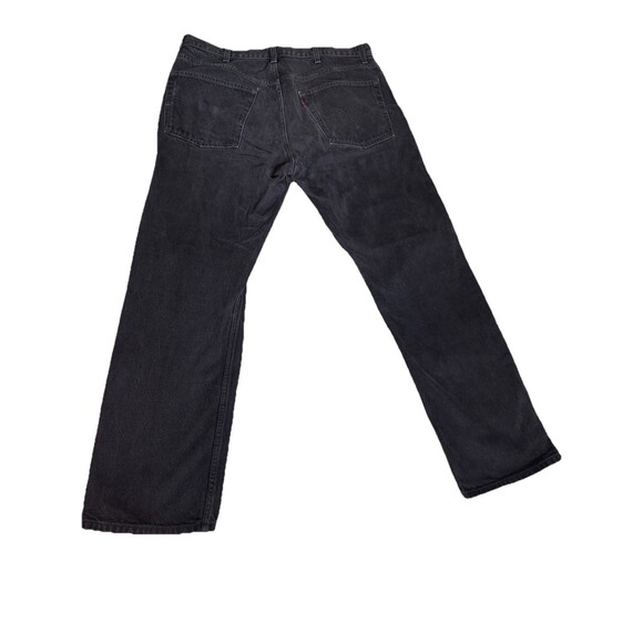 Levi 505 Men’s Jeans 38x32 Black Regular Fit High Rise - Picture 4 of 9